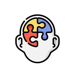 Иконка диагностики и обследования — дефектолог проводит комплексную оценку познавательного и речевого развития ребёнка