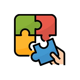 Иконка игровой деятельности: ребёнок играет с игрушками