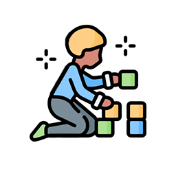 Иконка развития игры — АВА-терапия формирует у детей навыки сюжетной игры, соблюдения очередности и общения со сверстниками