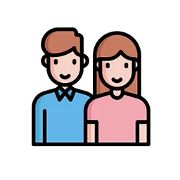 Иконка родителя с ребёнком — сенсорная интеграция даёт родителям понятные инструменты для закрепления навыков дома