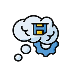 Иконка мышления и памяти — дефектолог развивает у детей внимание, память, мышление и восприятие